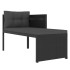 Set de muebles de jardín 4 piezas ratán sintético