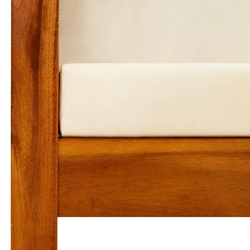 Banco de jardín con toldo madera maciza de