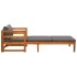 Tumbona con cojines gris oscuro madera maciza de