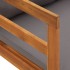 Tumbona con cojines gris oscuro madera maciza de
