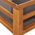 Tumbona con cojines gris oscuro madera maciza de