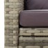Sillón de jardín con cojines ratán sintético