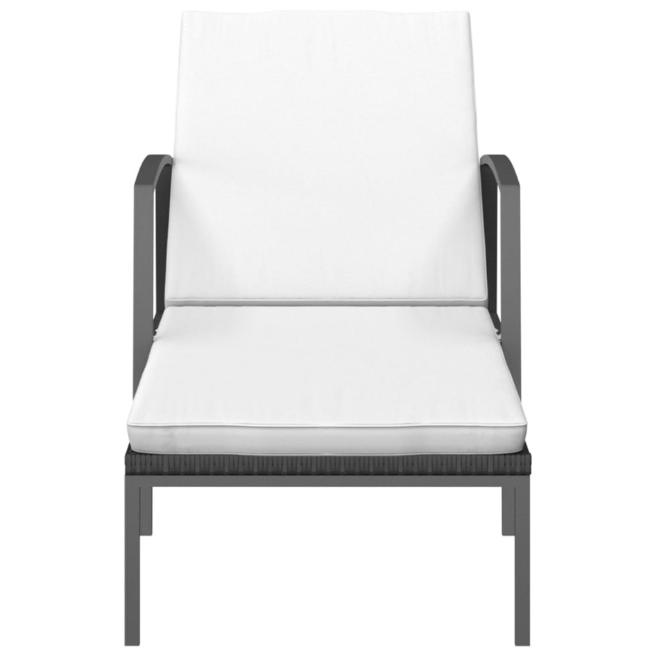 Tumbona con cojín ratán sintético