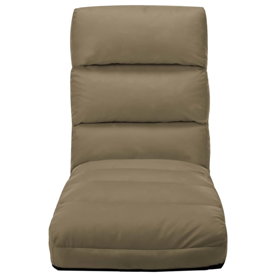 Tumbona de suelo plegable de cuero sintético