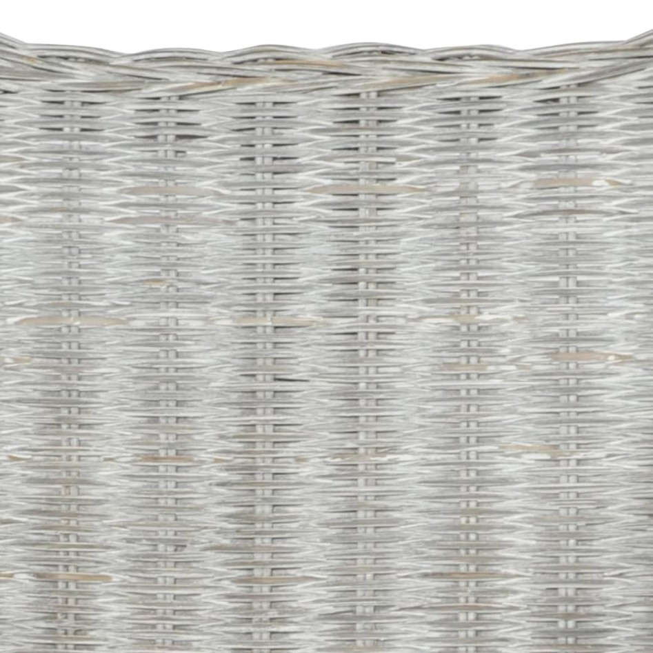 Sofá de 2 plazas de ratán natural y lino