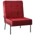 Silla de relajación de terciopelo color vino tinto 65x79x87