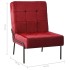 Silla de relajación de terciopelo color vino tinto 65x79x87