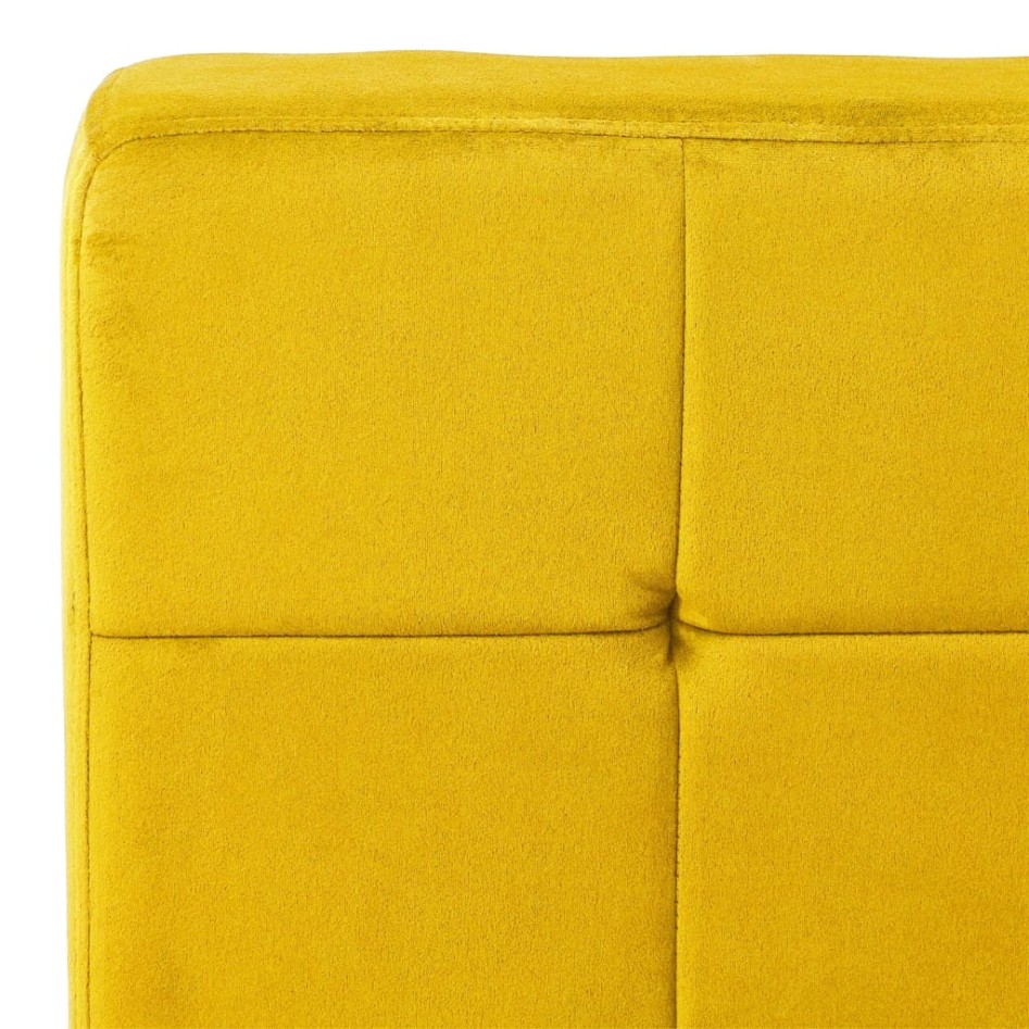 Silla de relajación de terciopelo amarillo mostaza 65x79x87