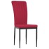 Sillas de comedor 4 unidades terciopelo rojo