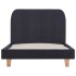 Estructura de cama de tela gris oscuro 90x200