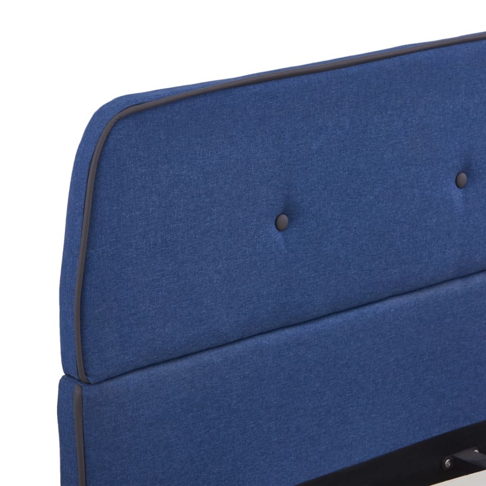 Estructura de cama de tela azul 140x200