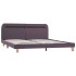 Estructura de cama con LED tela gris topo 160x200