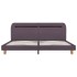 Estructura de cama con LED tela gris topo 160x200