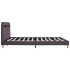 Estructura de cama con LED tela gris topo 160x200