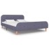 Estructura de cama de tela gris claro 140x200