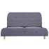 Estructura de cama de tela gris claro 140x200