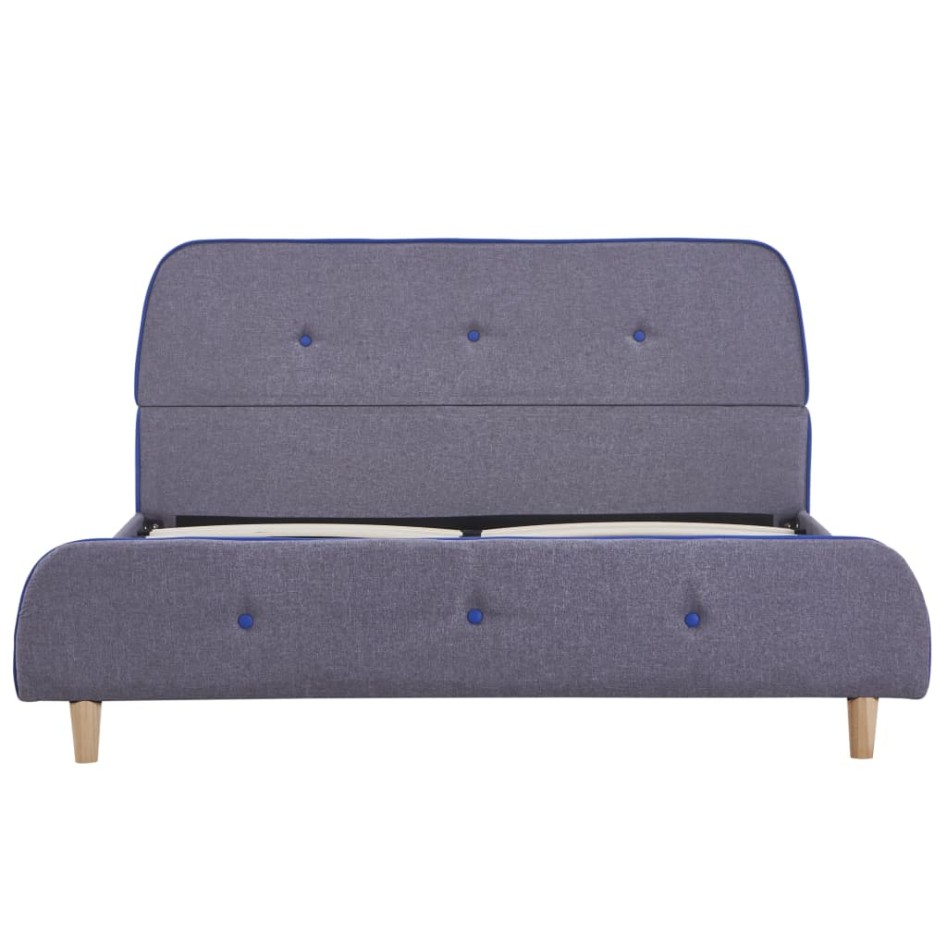 Estructura de cama de tela gris claro 140x200