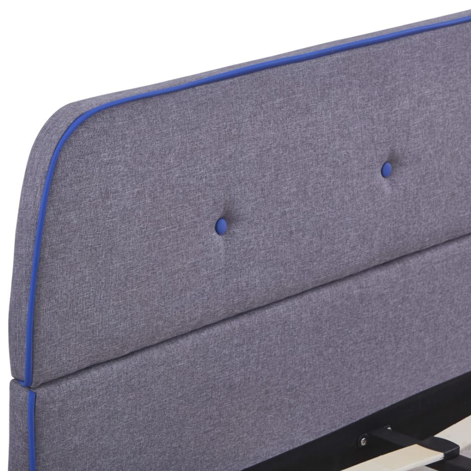 Estructura de cama de tela gris claro 140x200