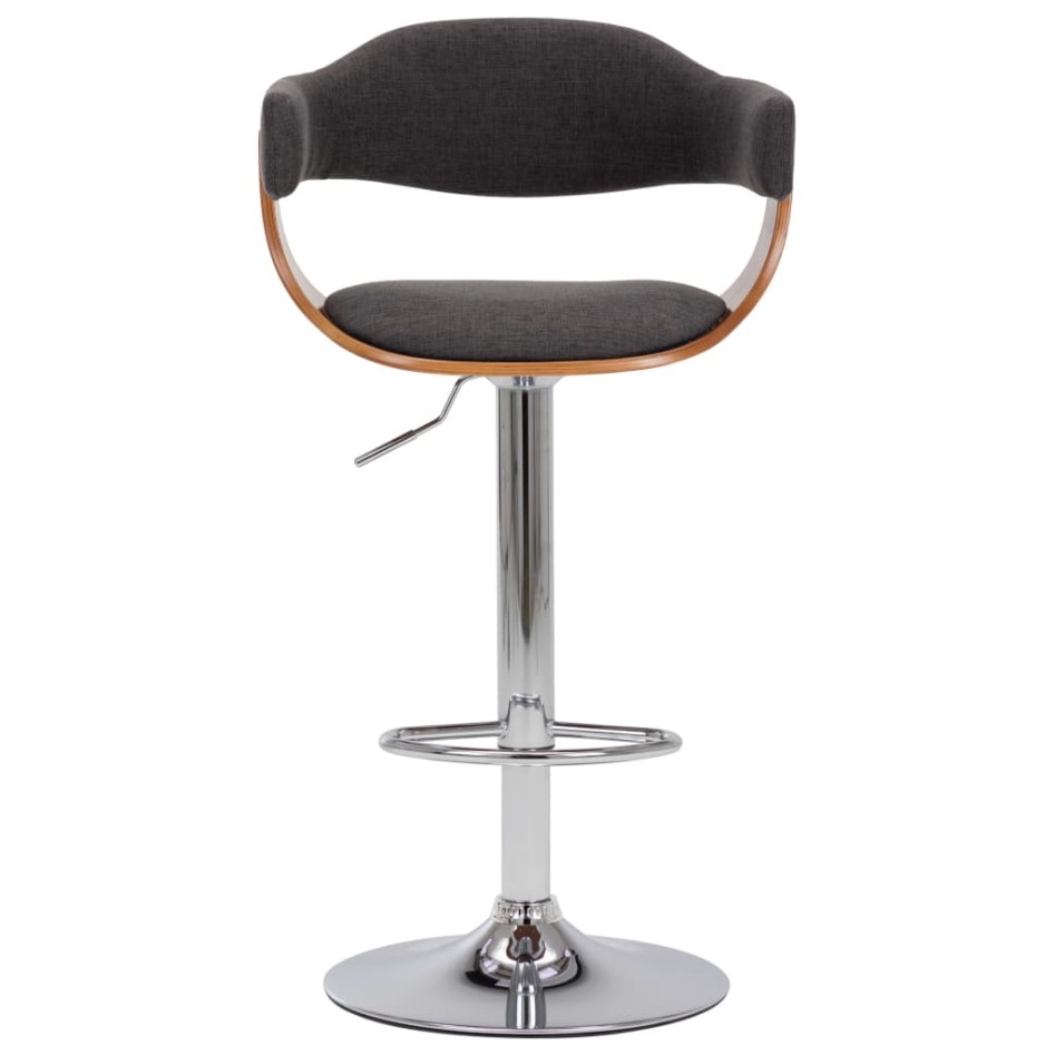 Taburetes de cocina 2 unidades madera curvada y tela