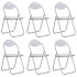 Sillas de comedor plegables 6 unidades cuero sintético