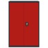 Armario archivador de acero gris antracita y rojo 90x40x140