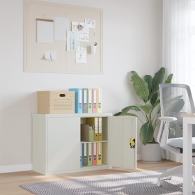 Armario archivador de acero gris claro 90x40x70