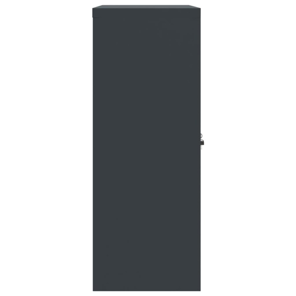 Armario archivador de acero gris antracita y blanco