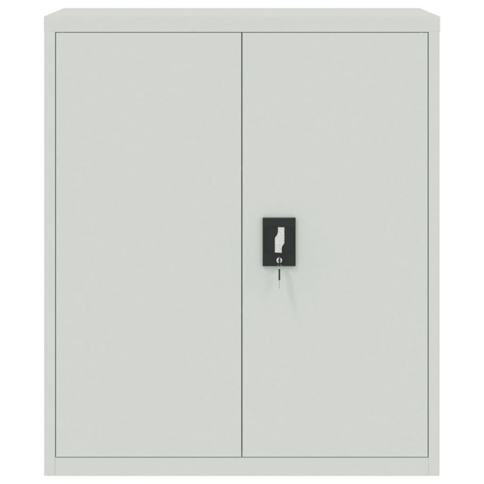 Armario archivador de acero gris claro 90x40x105