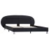 Estructura de cama con LED cuero sintético negro 180x200