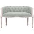 Banco de terciopelo gris claro 98x56x69
