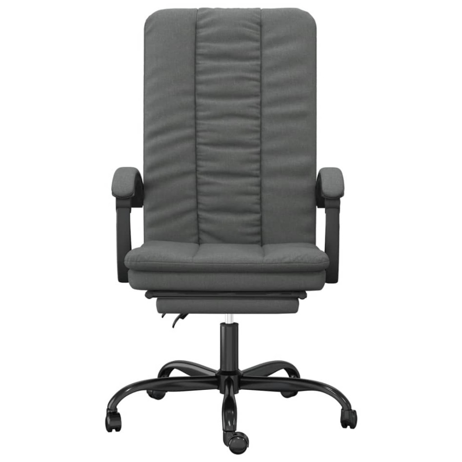 Silla de oficina reclinable de tela gris