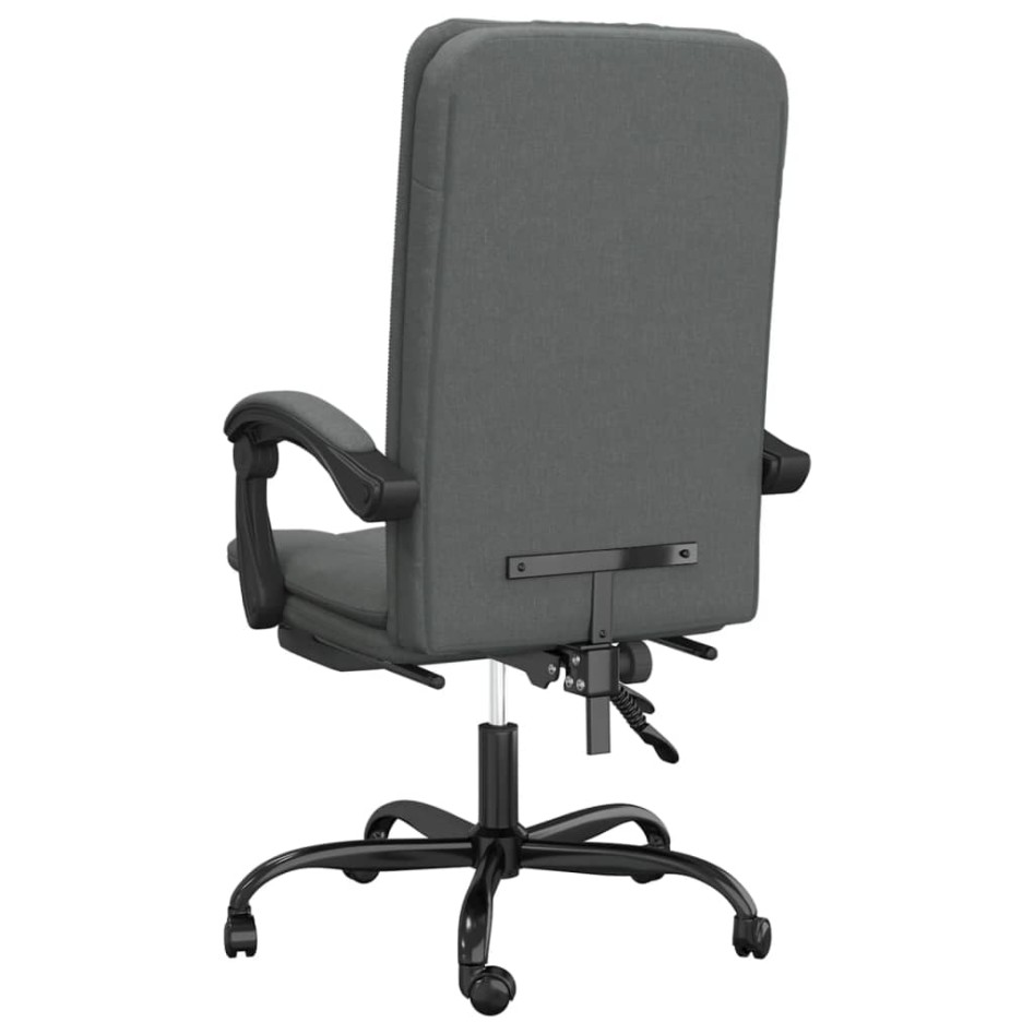 Silla de oficina reclinable de tela gris