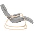 Silla mecedora de tela gris