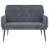 Banco de terciopelo gris oscuro 108x79x79