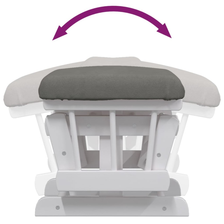 Sillón de lactancia con taburete tela gris