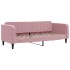 Sofá cama terciopelo rosa 80x200