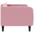 Sofá cama terciopelo rosa 80x200