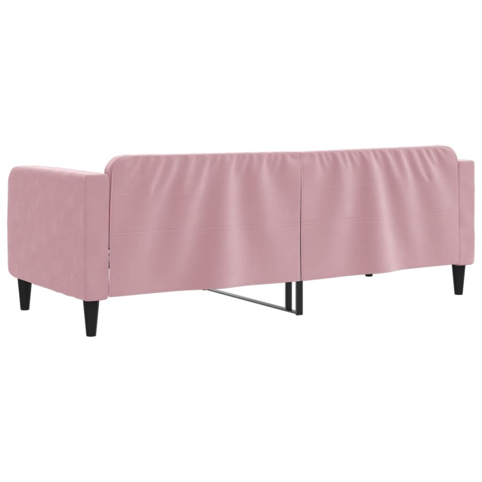 Sofá cama terciopelo rosa 80x200