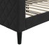 Sofá cama terciopelo negro 90x200