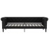 Sofá cama cuero sintético negro 80x200
