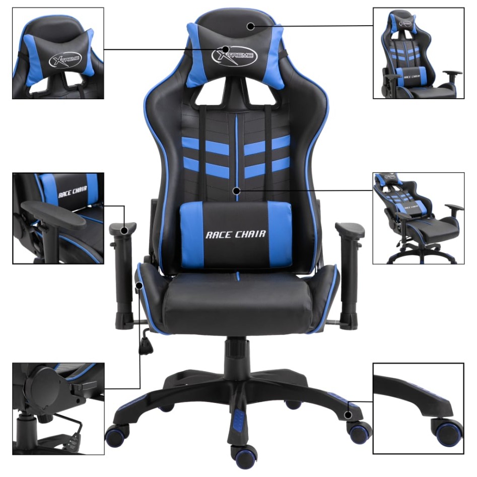 Silla de gaming de cuero sintético