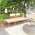 Banco de jardín con cojines 2 en 1 190 cm madera maciza