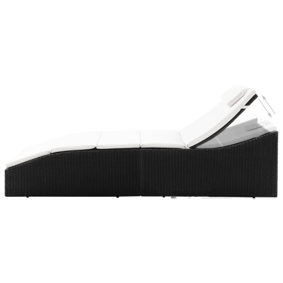 Tumbona con cojín ratán sintético