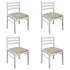 Sillas de comedor 4 uds madera maciza caucho terciopelo