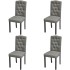 Sillas de comedor giratorias 4 unidades tela
