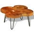 Mesa de centro con 4 troncos madera maciza de sheesham 35