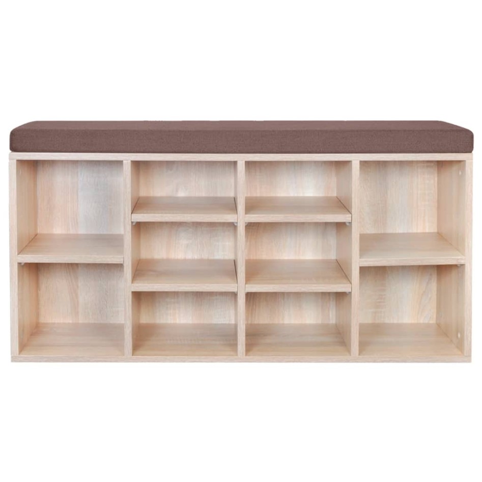 Banco zapatero con 10 compartimentos color