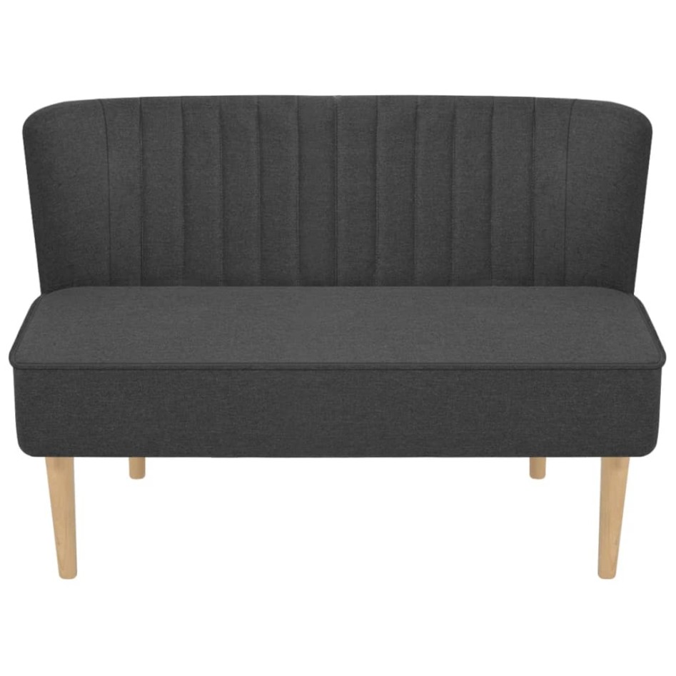 Sofá de tela gris oscuro 117x55,5x77