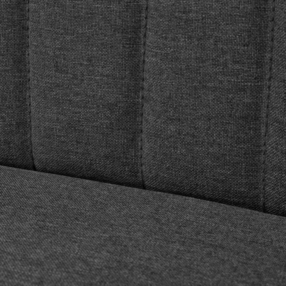Sofá de tela gris oscuro 117x55,5x77