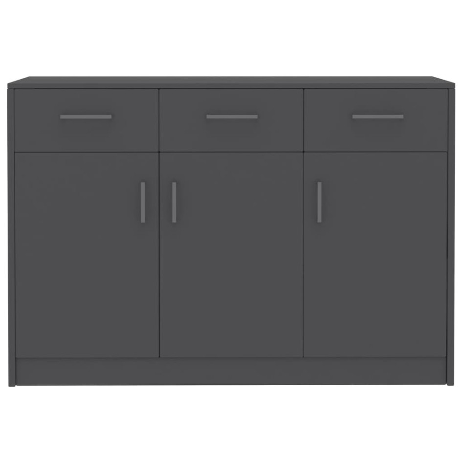 Aparador de madera contrachapada gris 110x30x75
